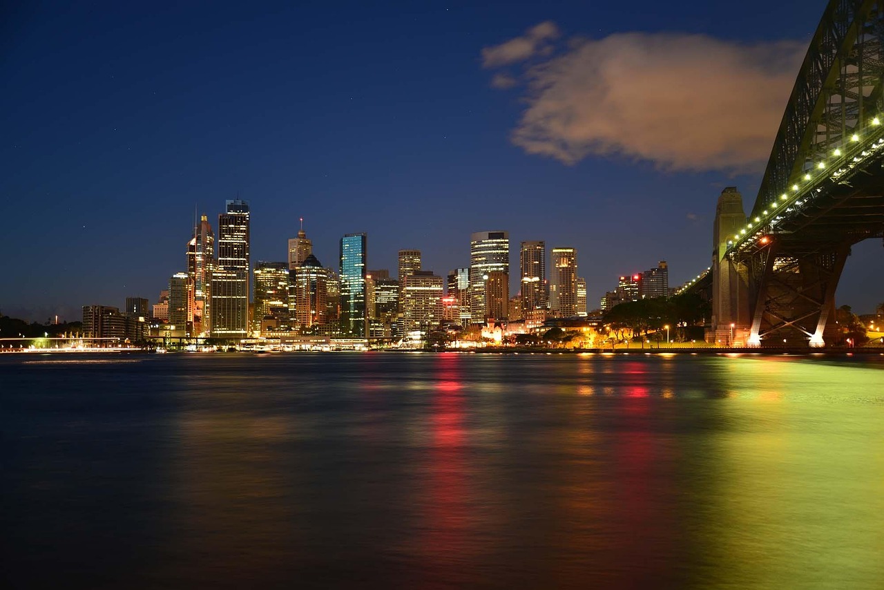 Sydney Harbour sunset skyline