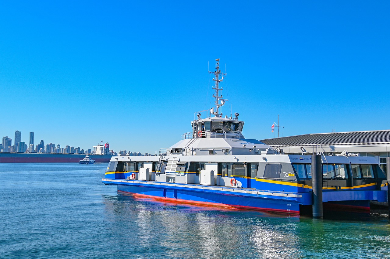 Sydney public ferries and skyline