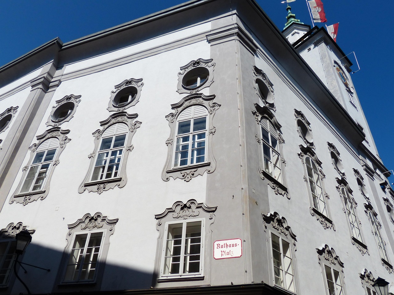 Historic Getreidegasse street in Salzburg old town
