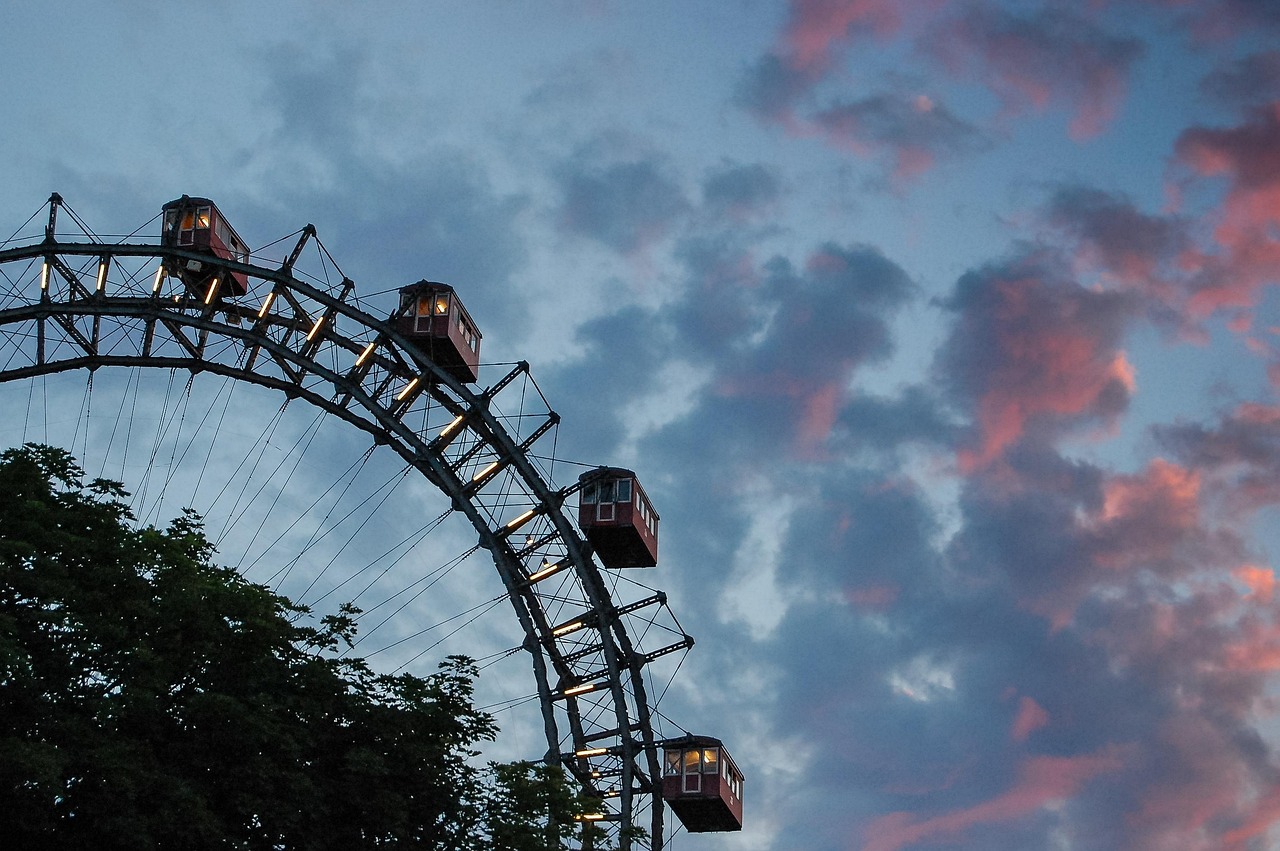 Amusement rides at Prater in Vienna