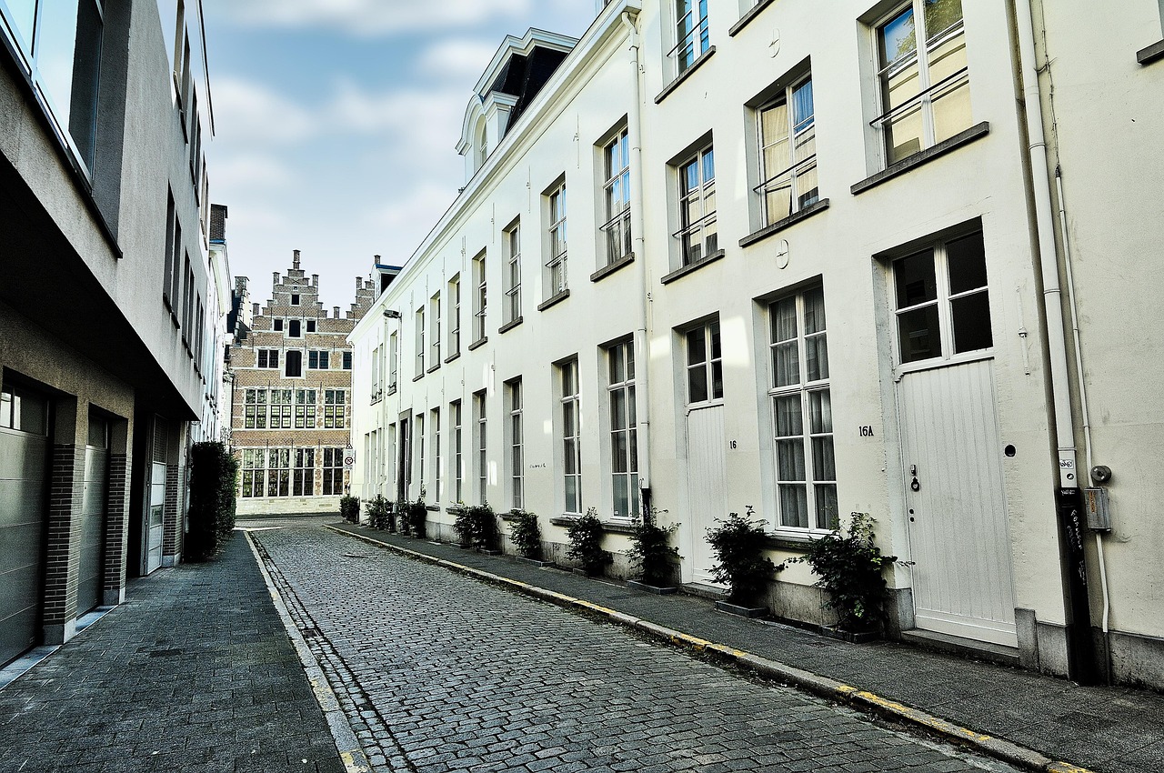 Street architecture in Antwerp
