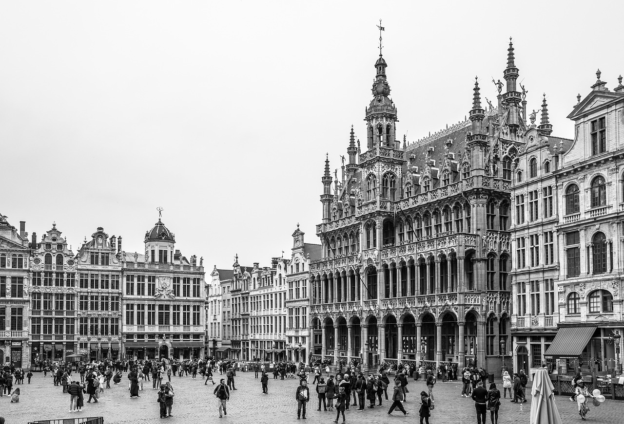 Historic center streets of Brussels