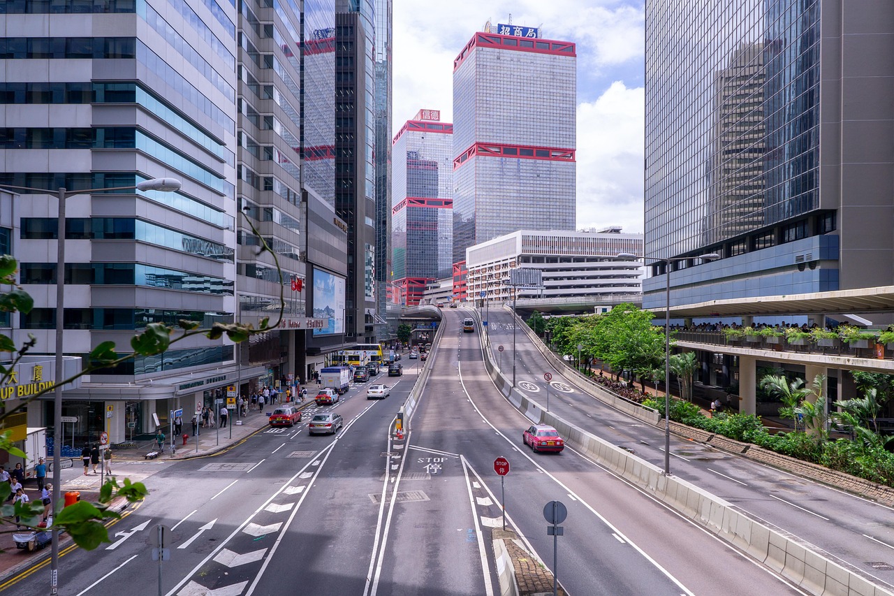 Hong Kong city street daytime