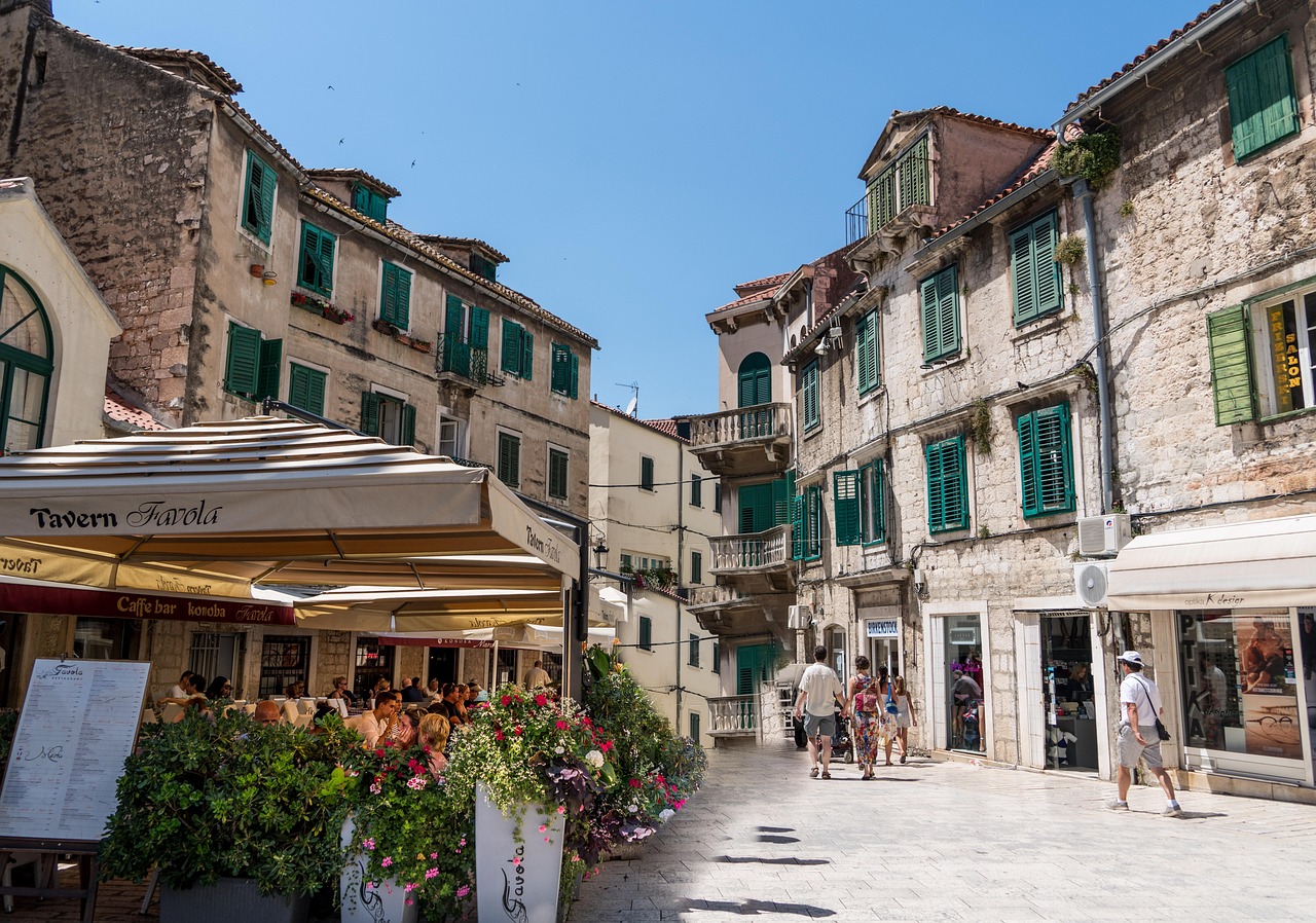 Narrow stone street in Split old town