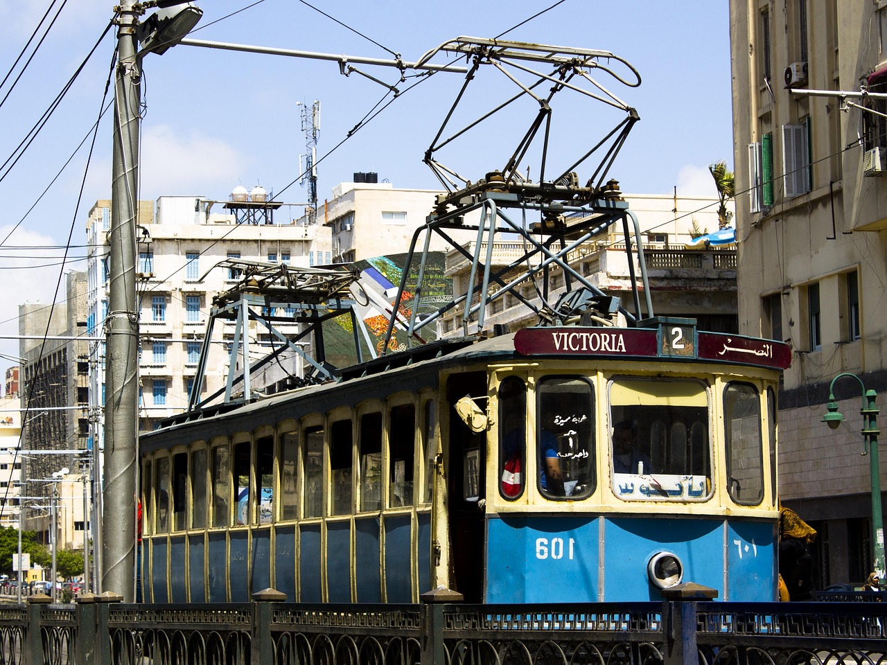 Historic tram running in Alexandria