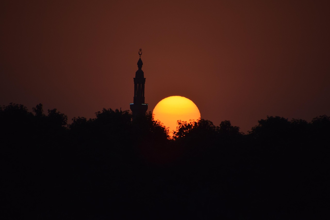 Sunset over the Nile in Luxor Egypt