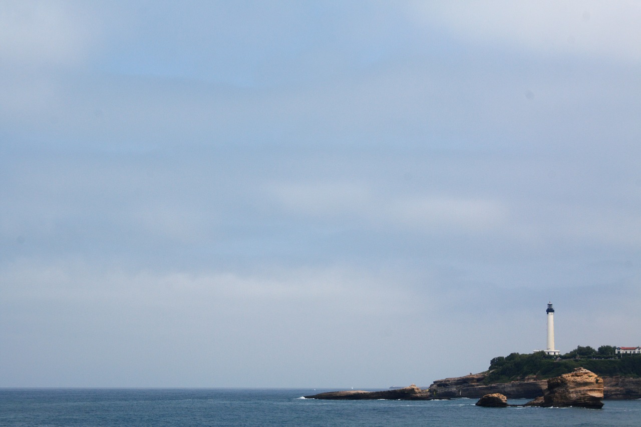 Biarritz lighthouse and coastline