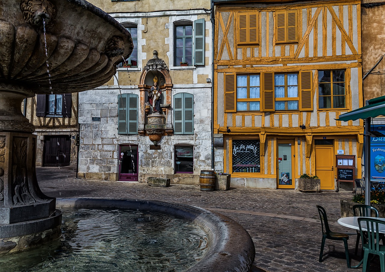 Auxerre old town above the Yonne River