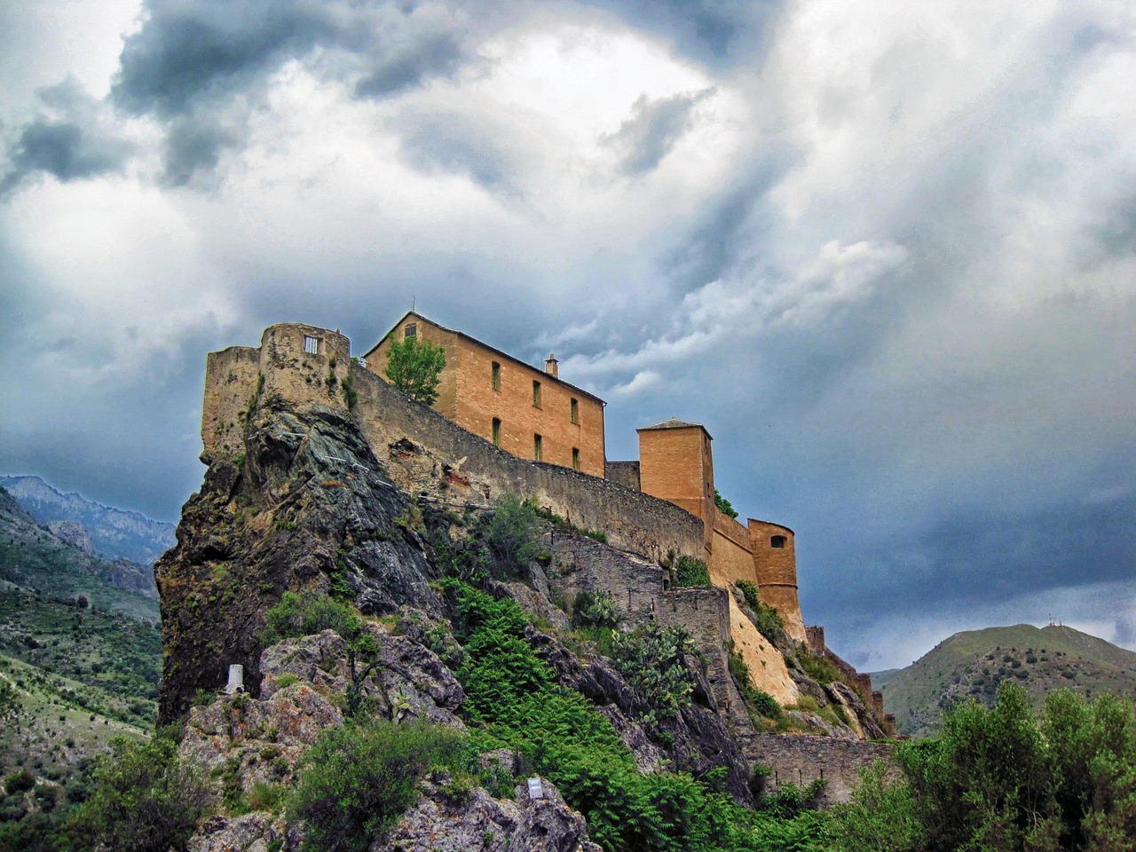 Corte Citadel overlooking the town