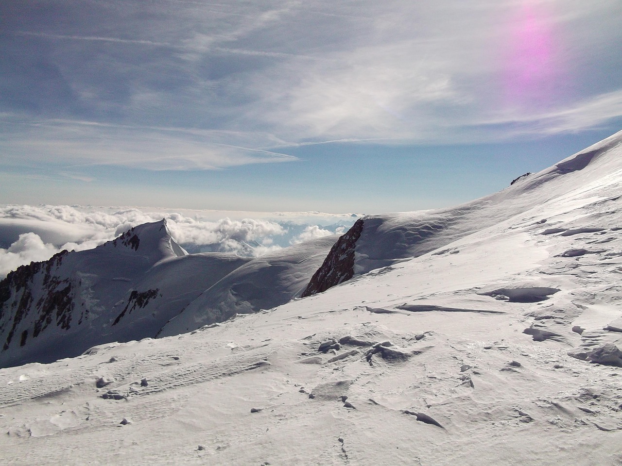 Mont Blanc massif above Chamonix