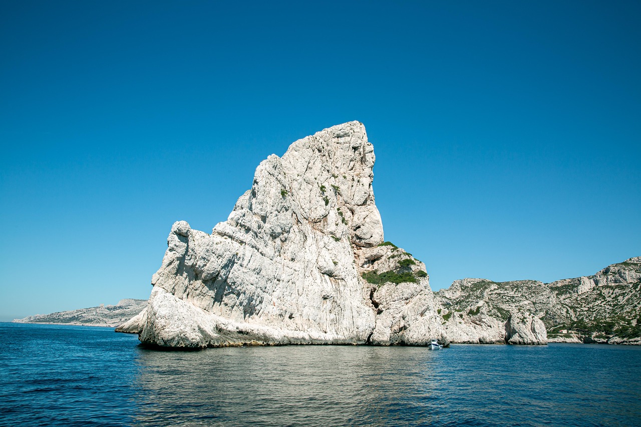 Frioul Islands near Marseille with rocky coastline