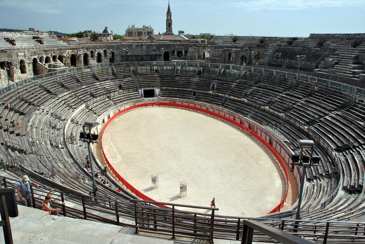 Interior of Arènes de Nîmes