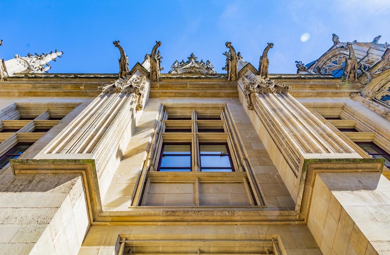 Palais de Justice Gothic building in Rouen