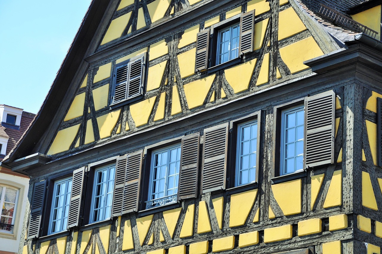 Colorful Alsace village near Strasbourg