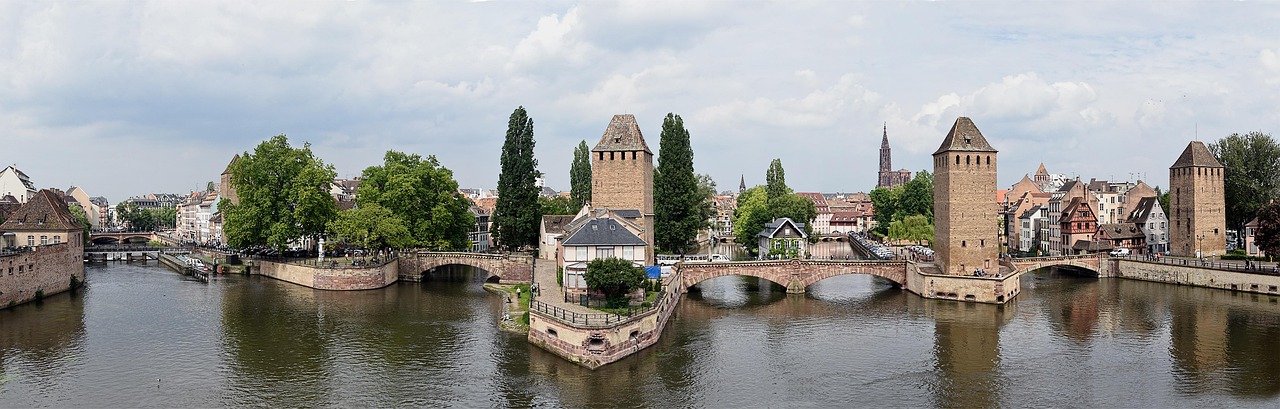 Panoramic view of Strasbourg city