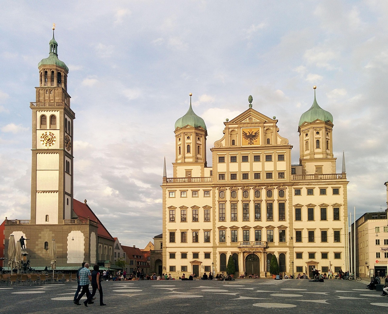 Perlachturm tower in Augsburg