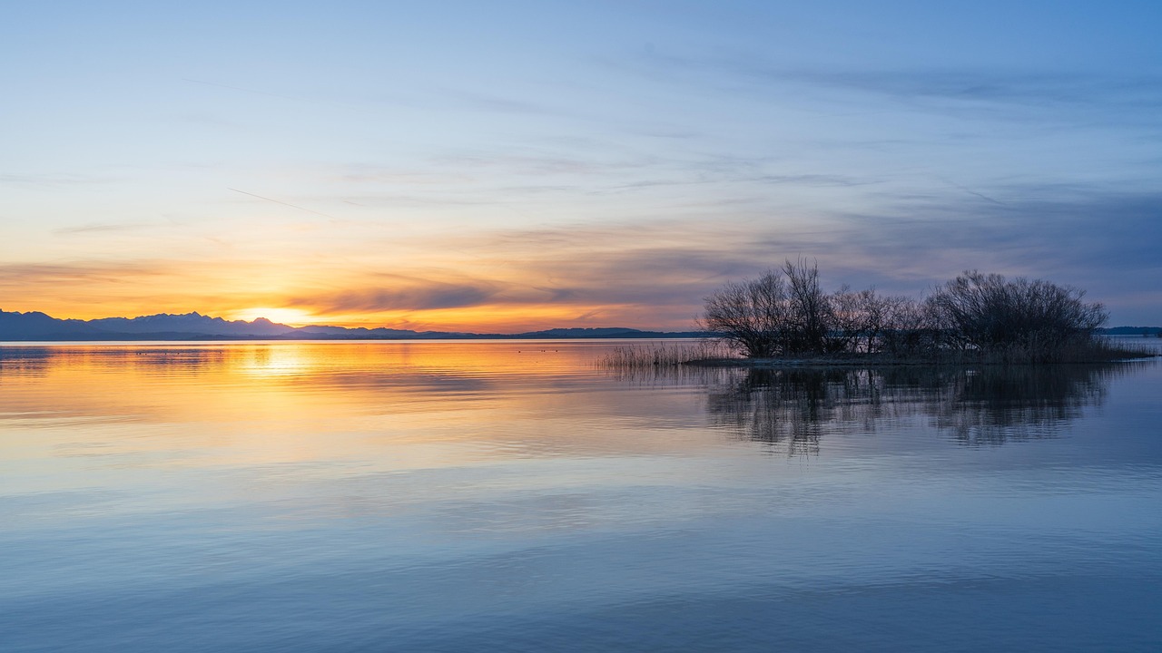 Chiemsee lake view in Bavaria