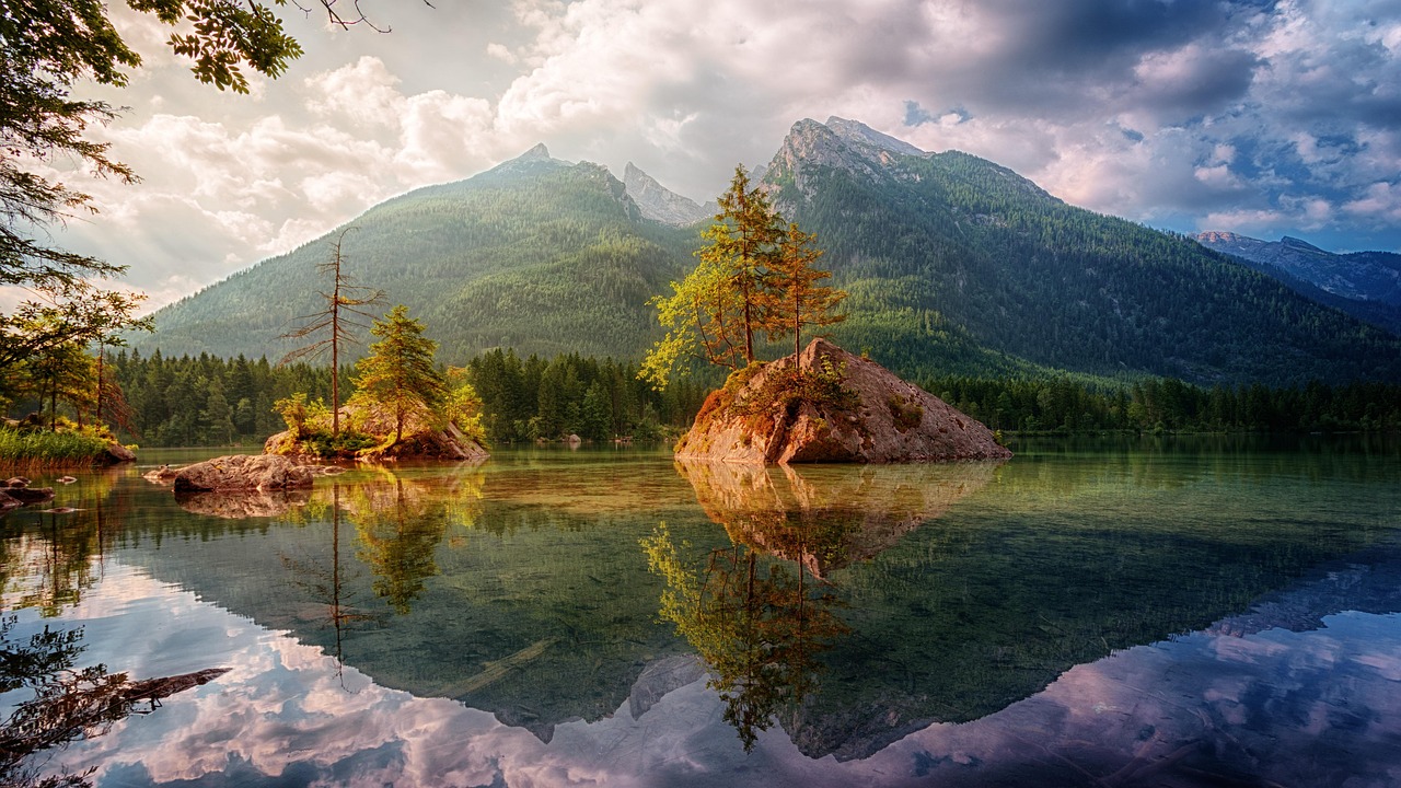 Hintersee lake near Ramsau by Berchtesgaden