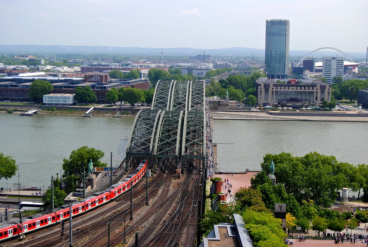 Panoramic view from Cologne Triangle observation deck