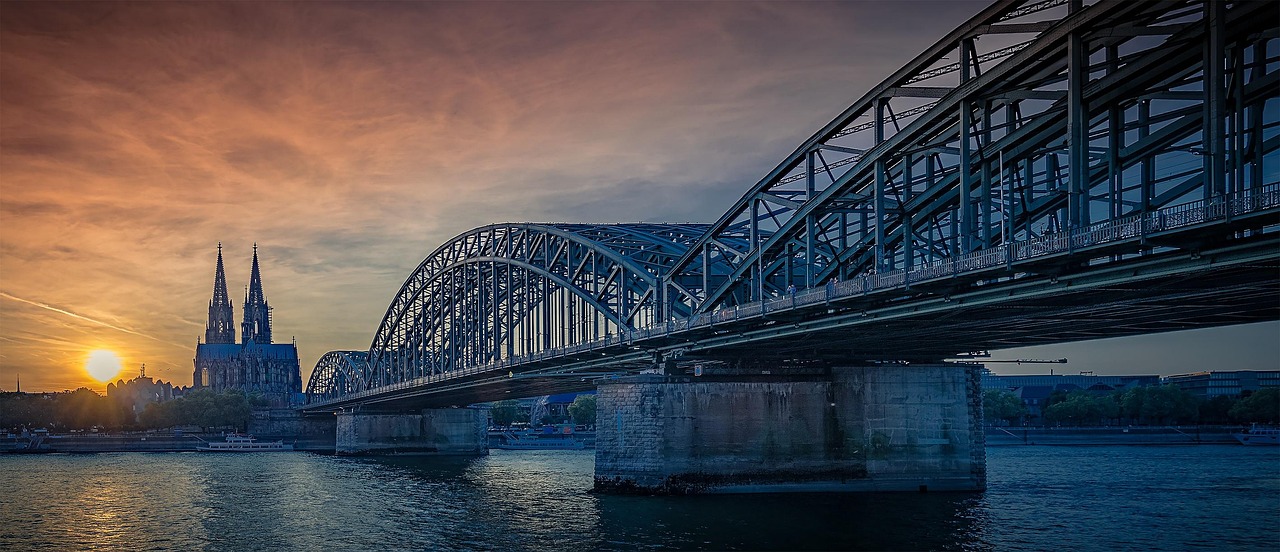 Hohenzollern Bridge over the Rhine in Cologne