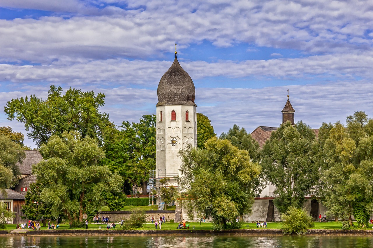 Frauenworth abbey in Lake Chiemsee, Germany