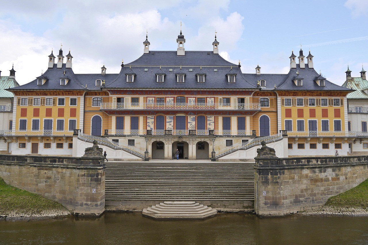 Dresden old town on the Elbe River near Saxon Switzerland