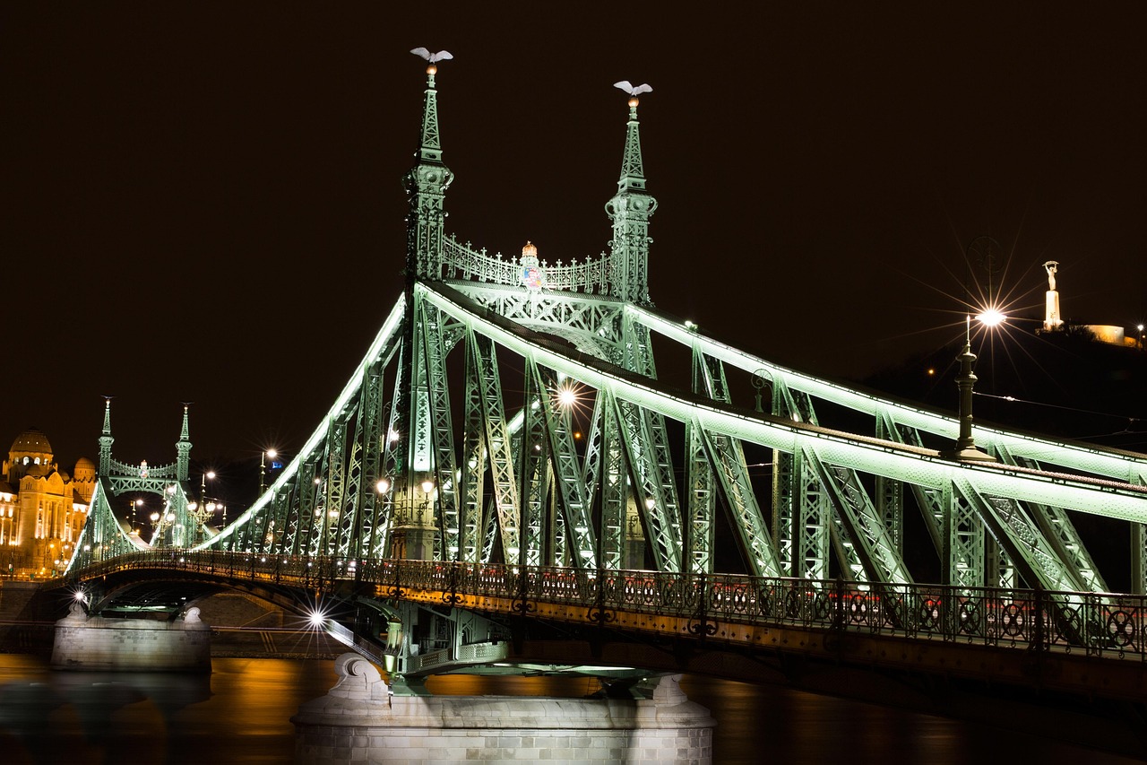 Liberty Bridge in Budapest, Hungary