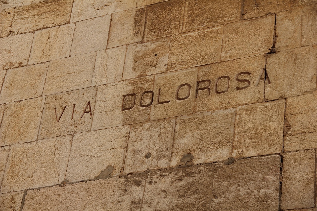 Via Dolorosa street in Jerusalem Old City