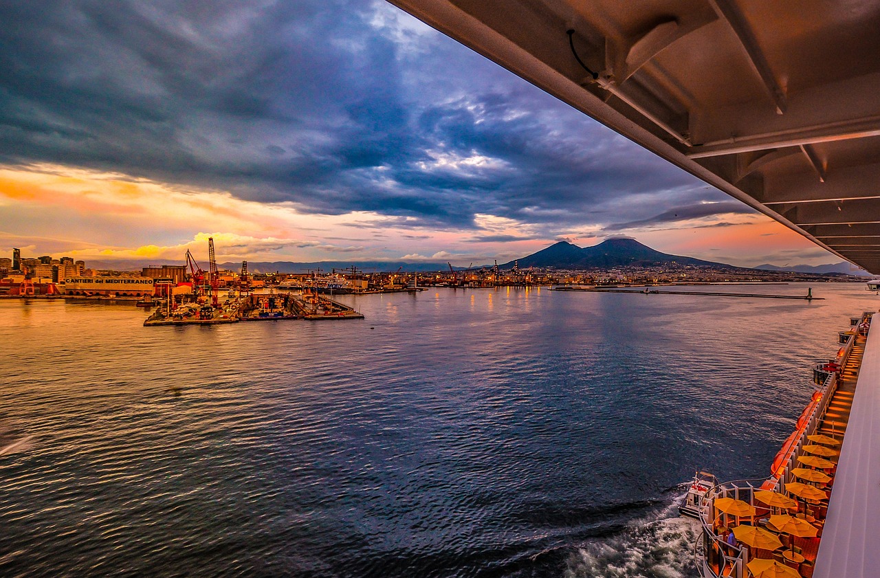 View of Naples with Mount Vesuvius