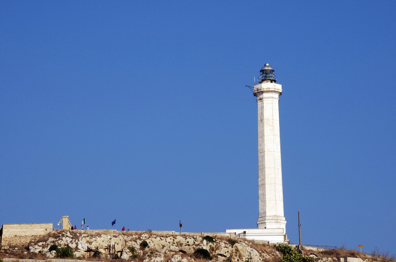 Santa Maria di Leuca lighthouse and sea