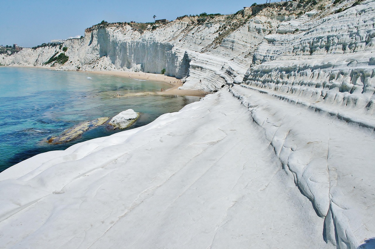 Scala dei Turchi white cliffs and turquoise sea
