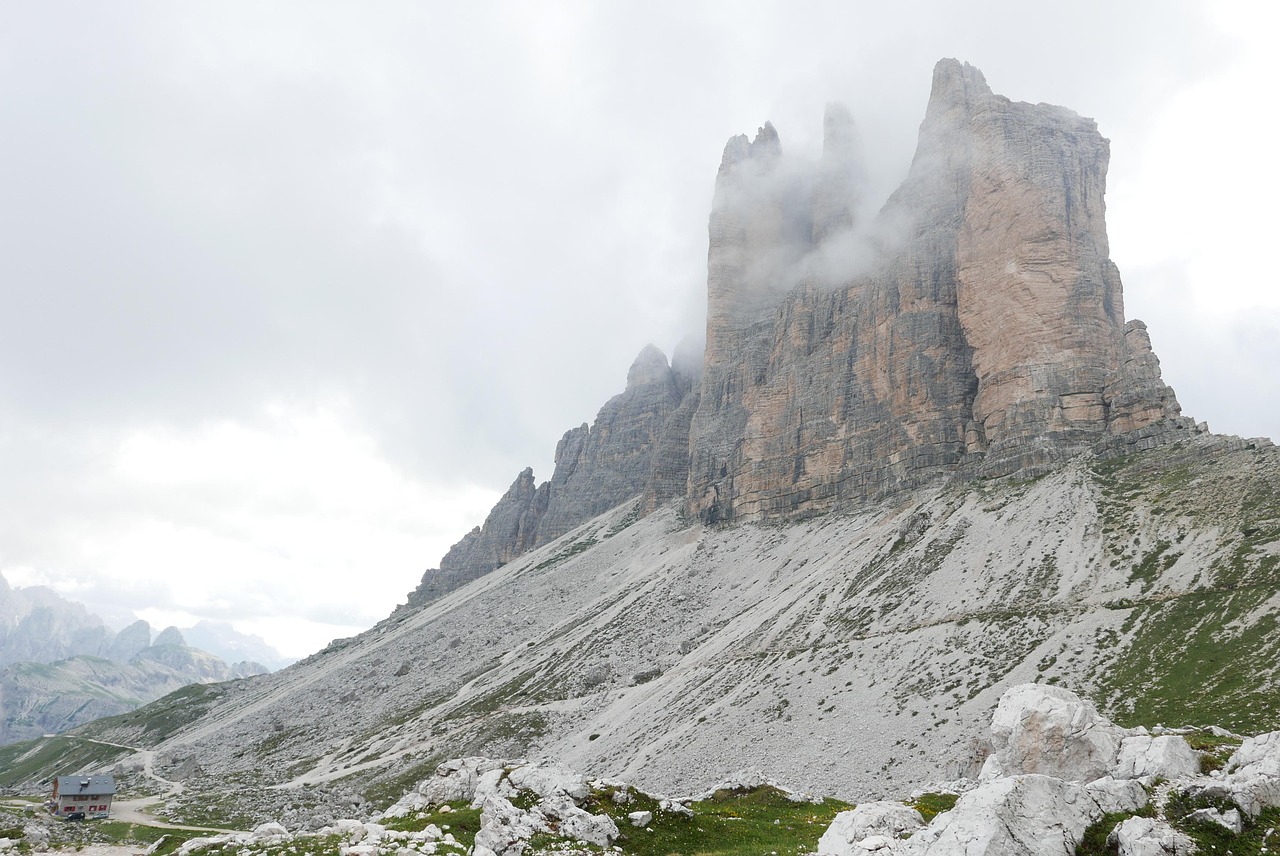 Tre Cime di Lavaredo peaks in South Tyrol
