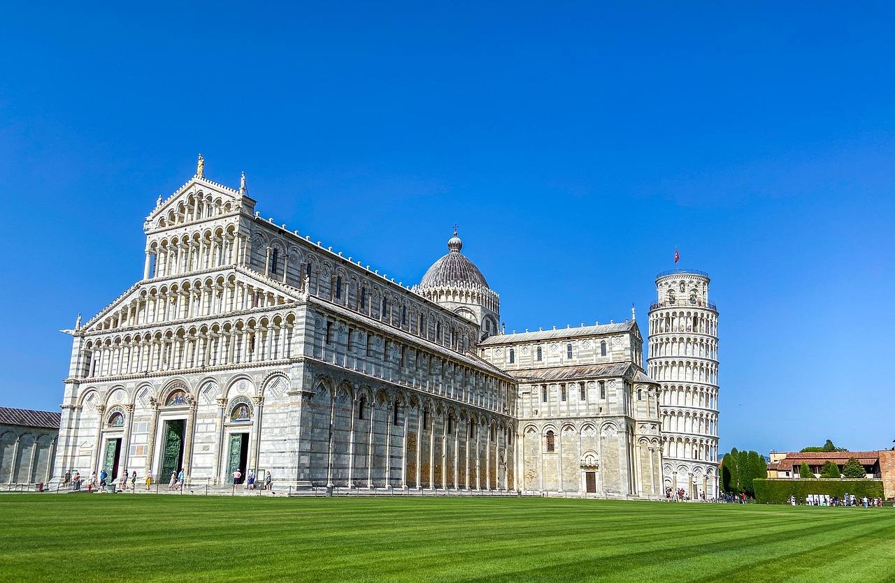 Leaning Tower of Pisa and cathedral
