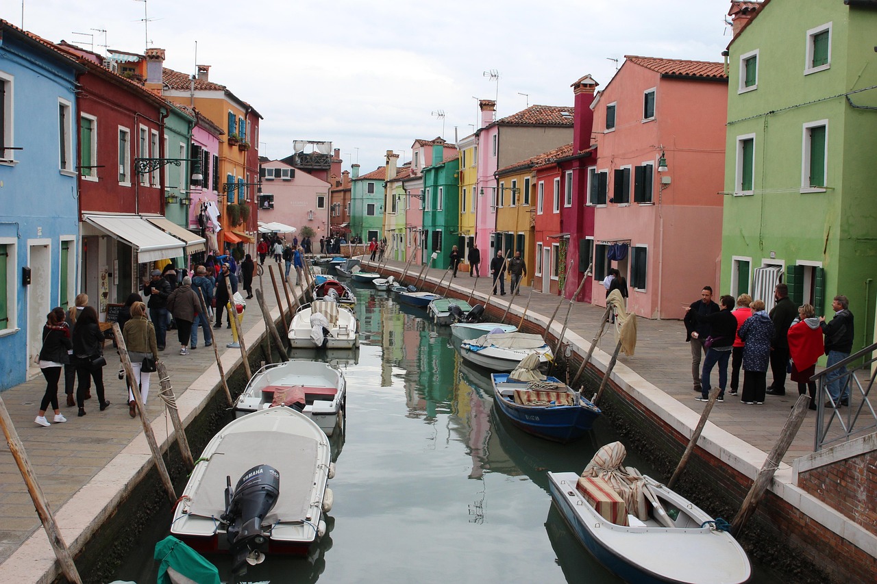 Burano Island in Venice lagoon, Veneto