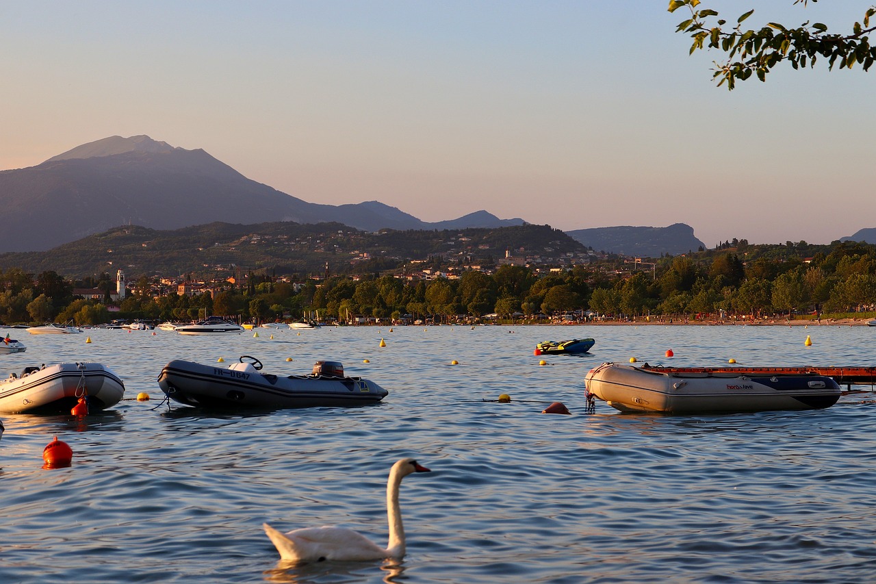 Lazise town on Lake Garda in Veneto