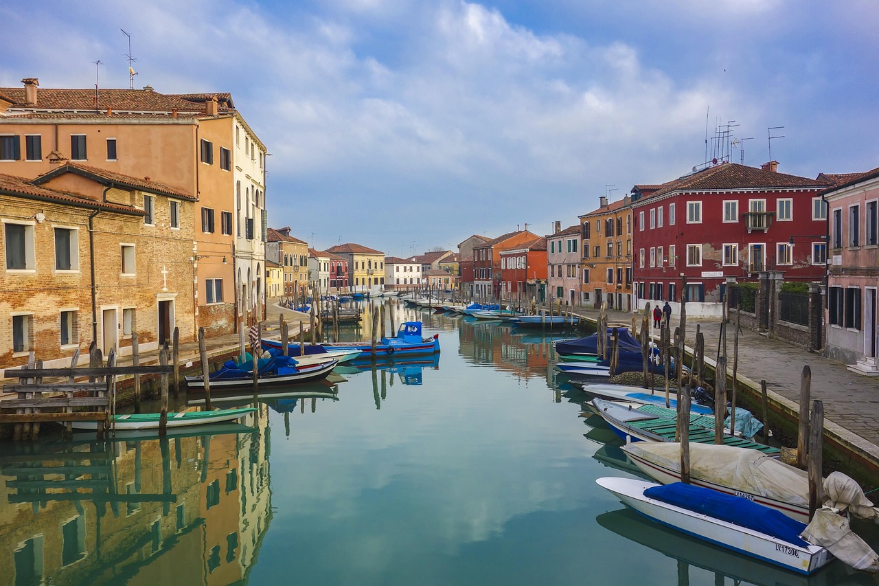 Murano island and glass factory in Venice