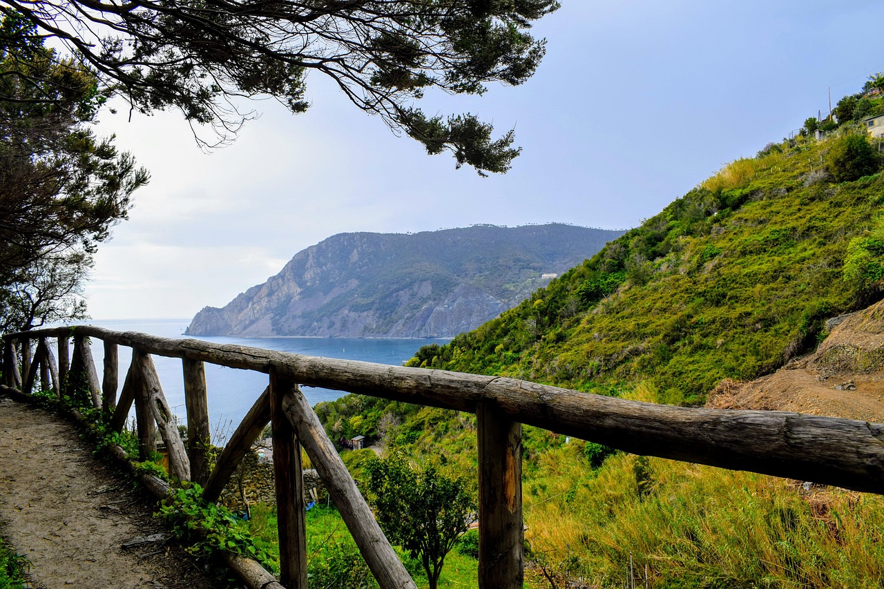 Wide sandy beach in Monterosso al Mare