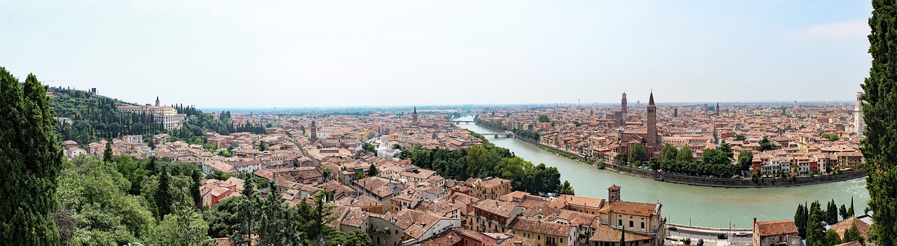 Historic center streets of Verona