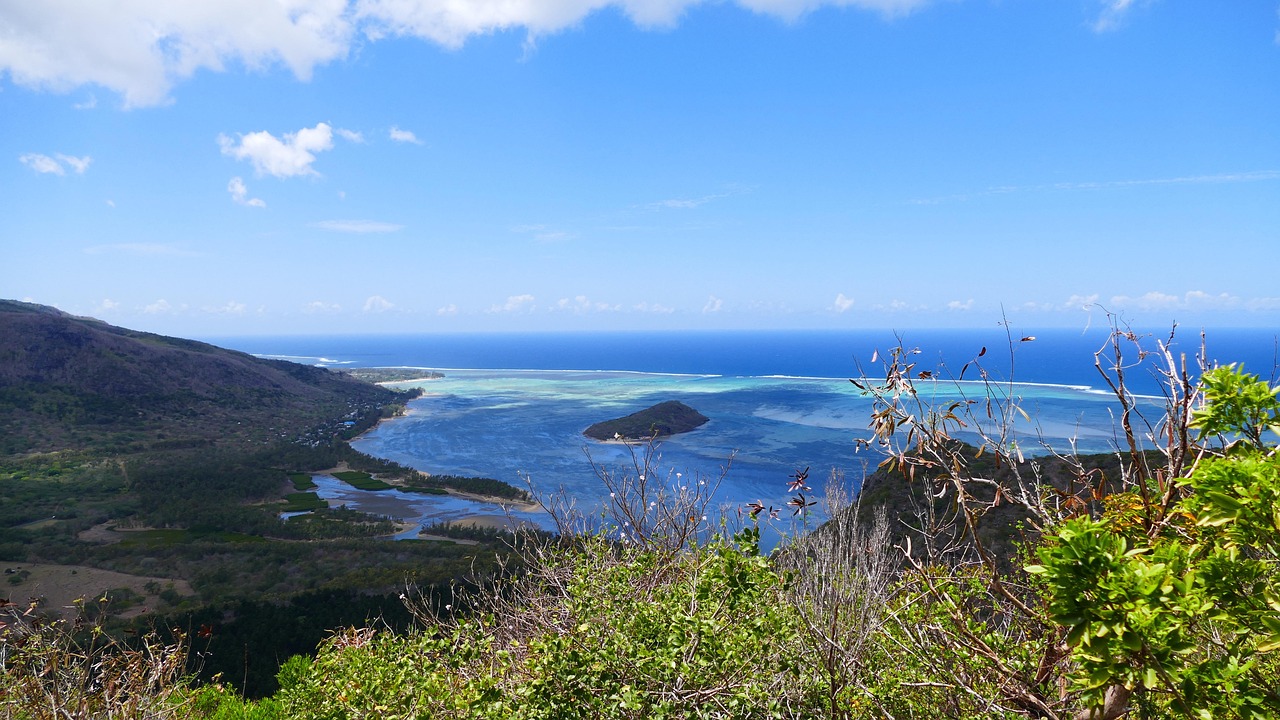 Hiking trail on Le Morne Brabant mountain