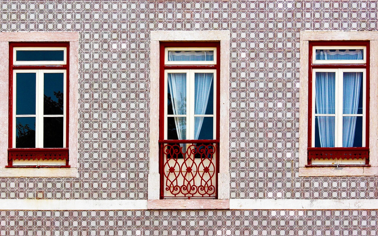 Traditional tiles in Alfama, Lisbon