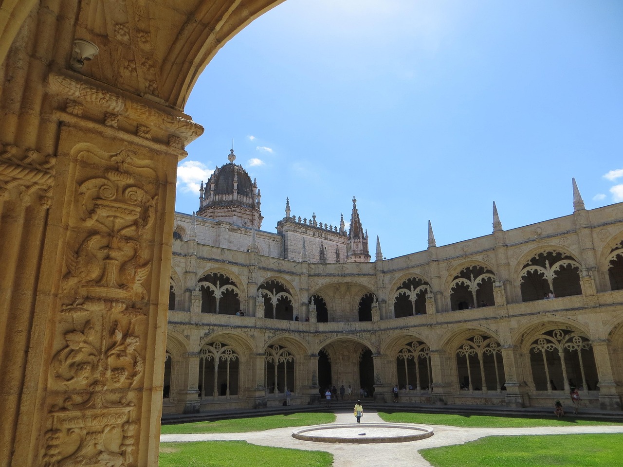Cloister of Jerónimos Monastery in Lisbon