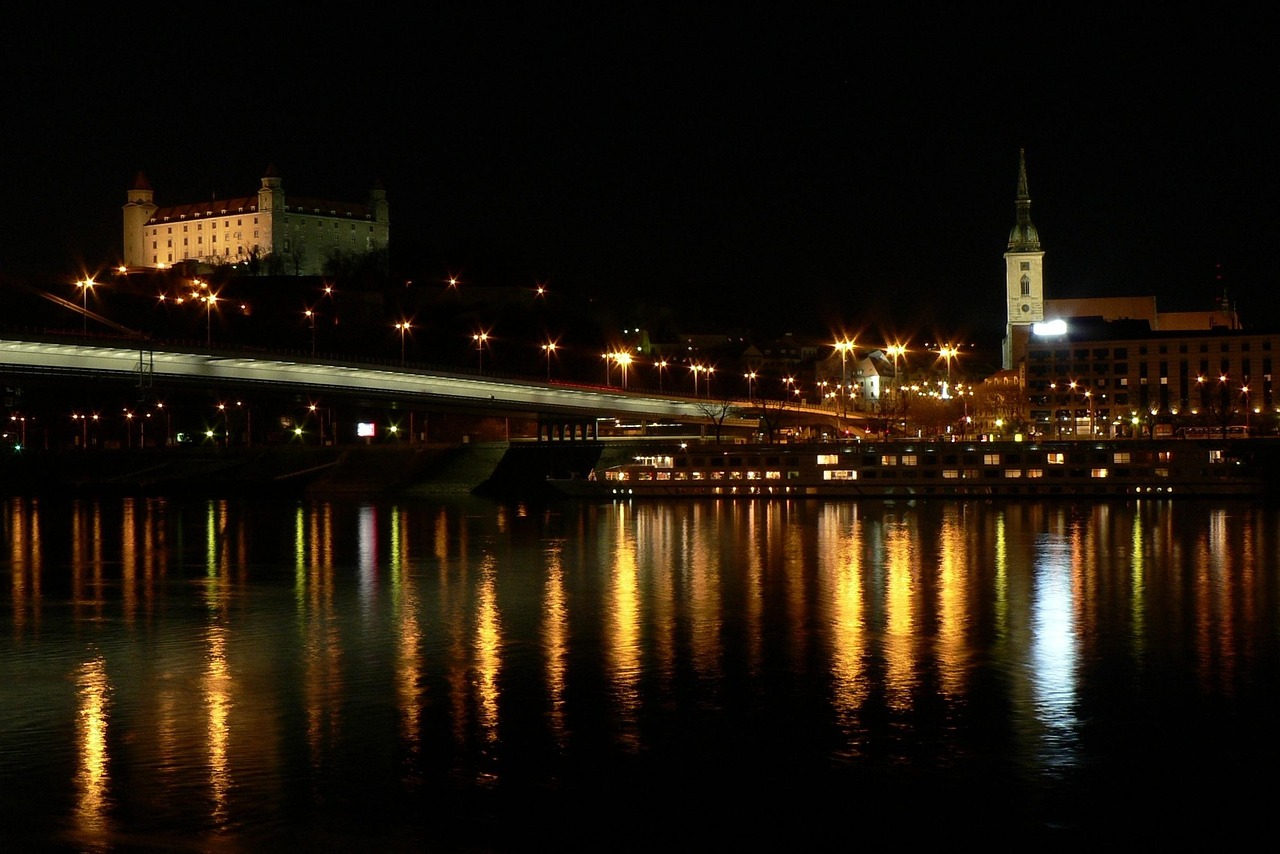 Bratislava Castle panoramic view over the Danube