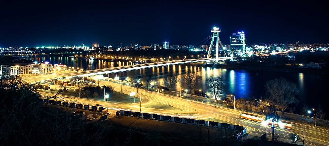 UFO Bridge and observation deck in Bratislava