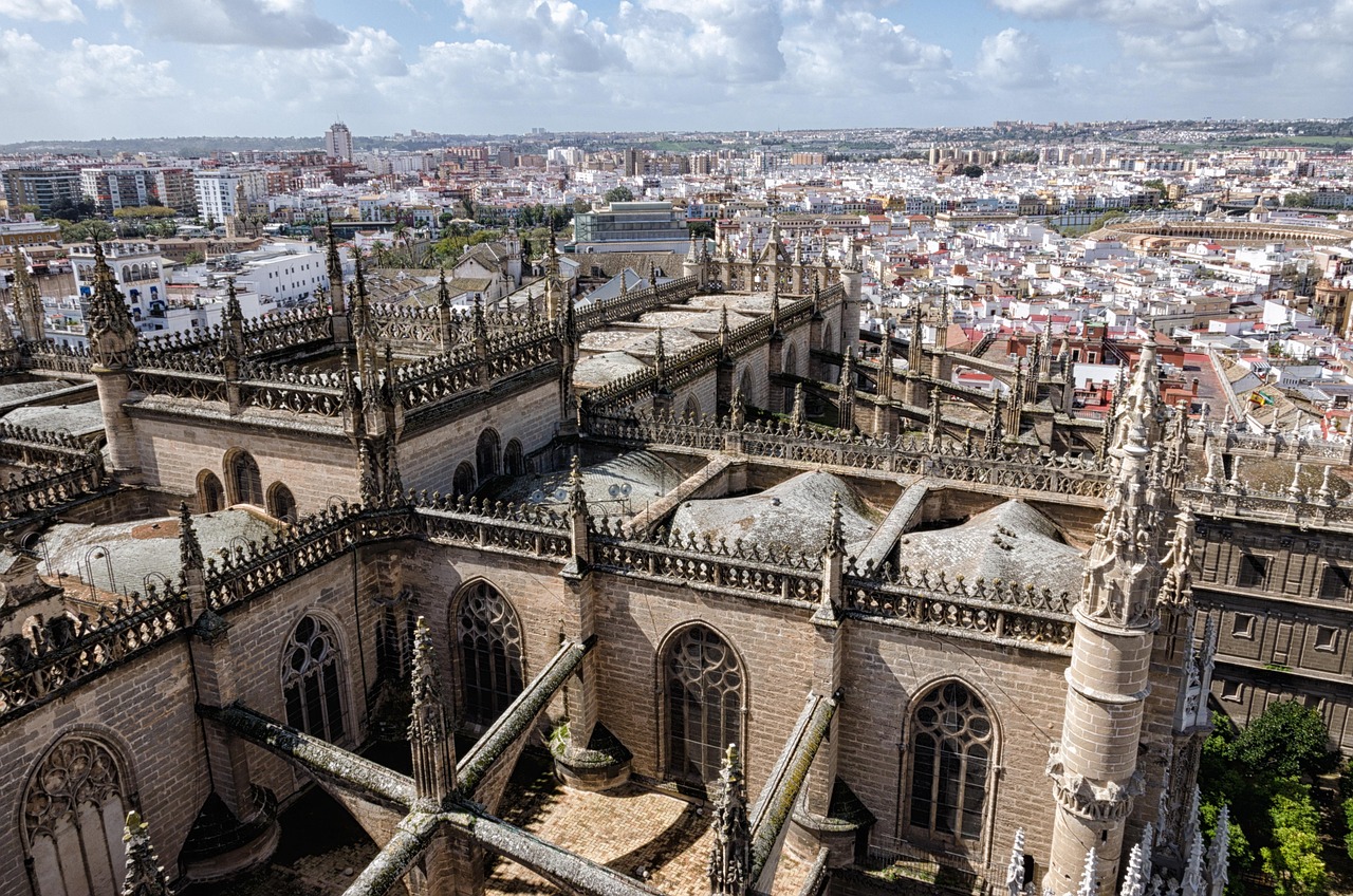 Seville skyline with Giralda and Cathedral