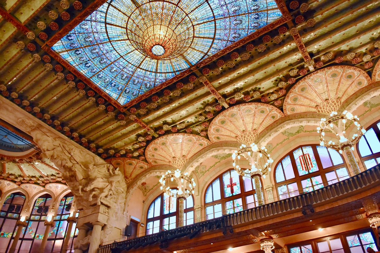 Palau de la Musica Catalana interior in Barcelona