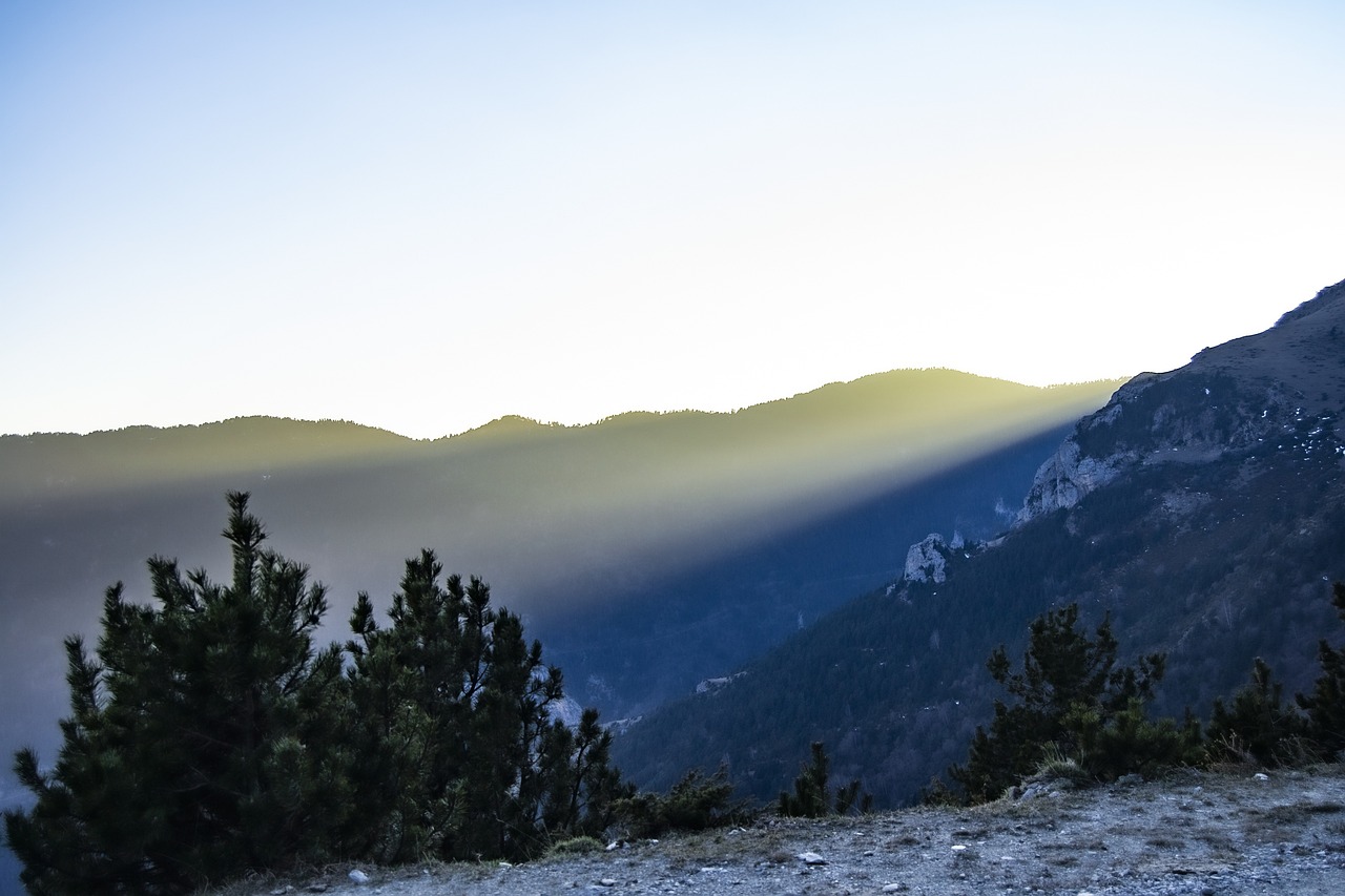 Catalan Pyrenees mountains and valley
