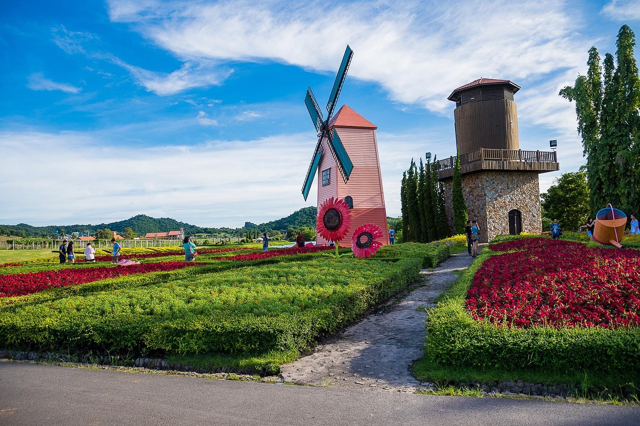 Silverlake Vineyard near Pattaya with rolling hills and vines