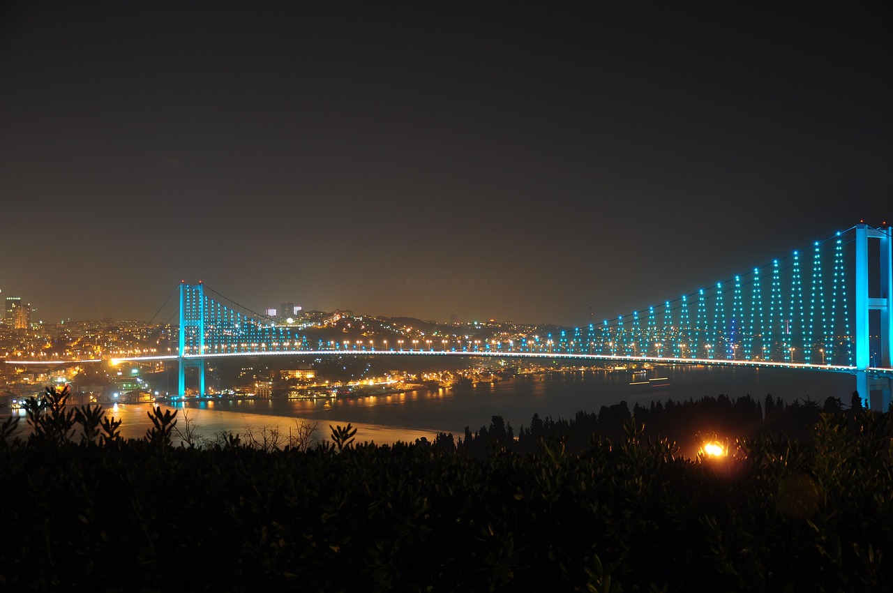 Istanbul skyline at night