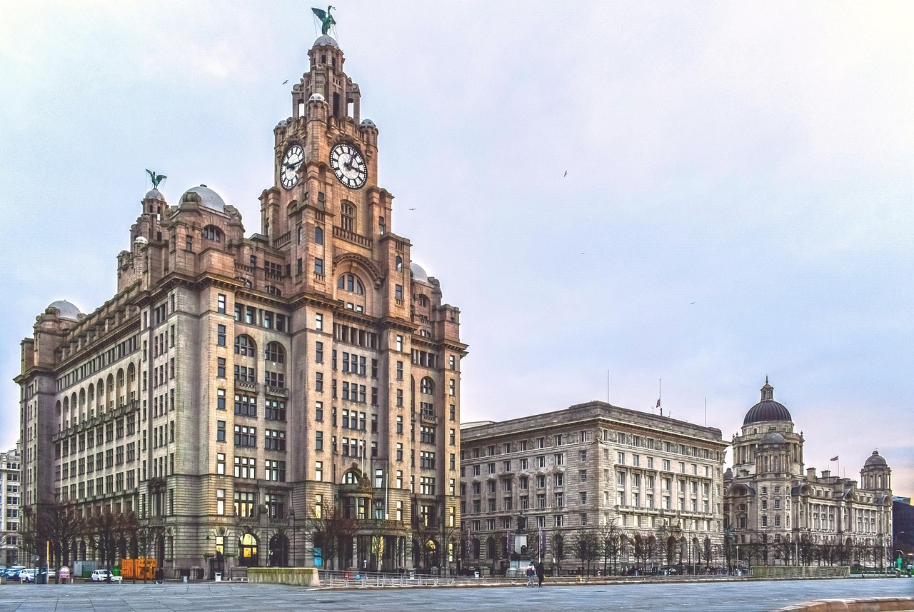 Pier Head and the Three Graces in Liverpool