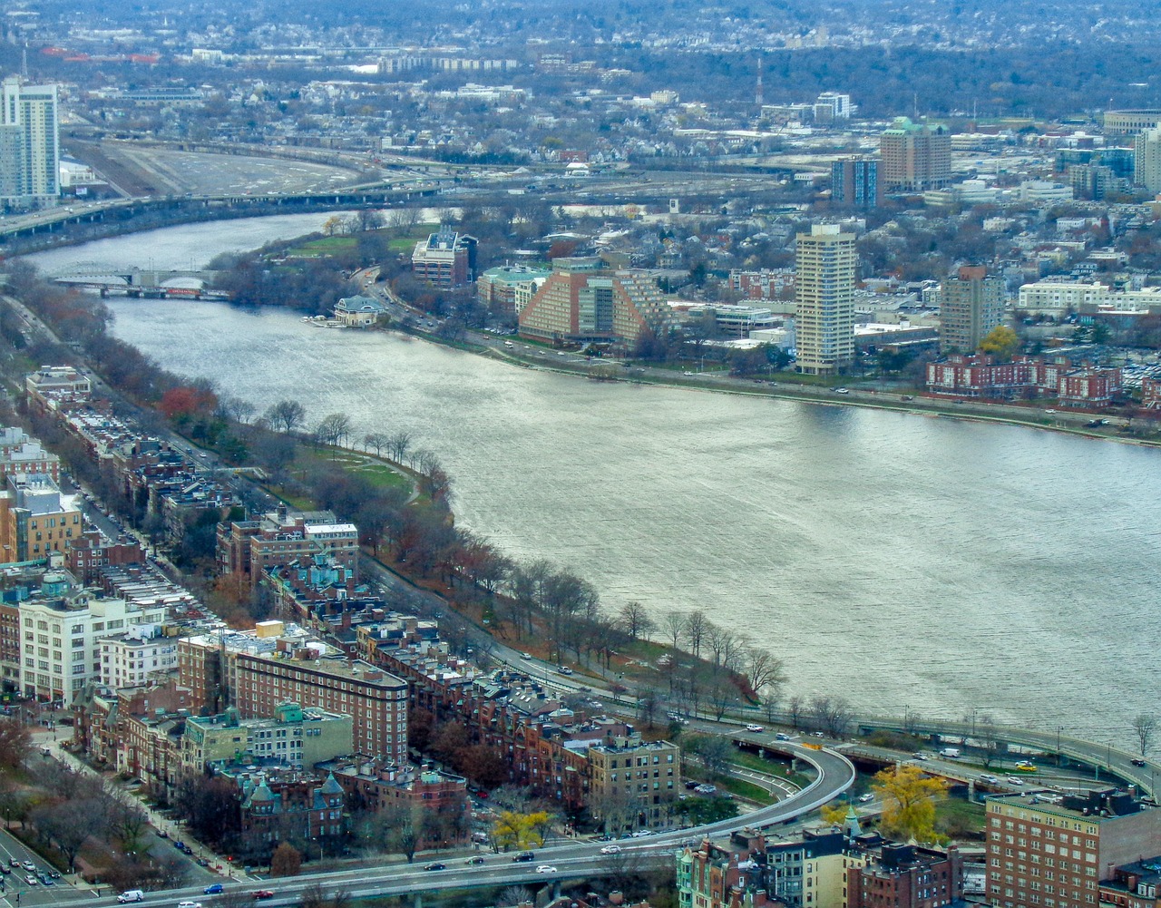 Boston skyline and Charles River